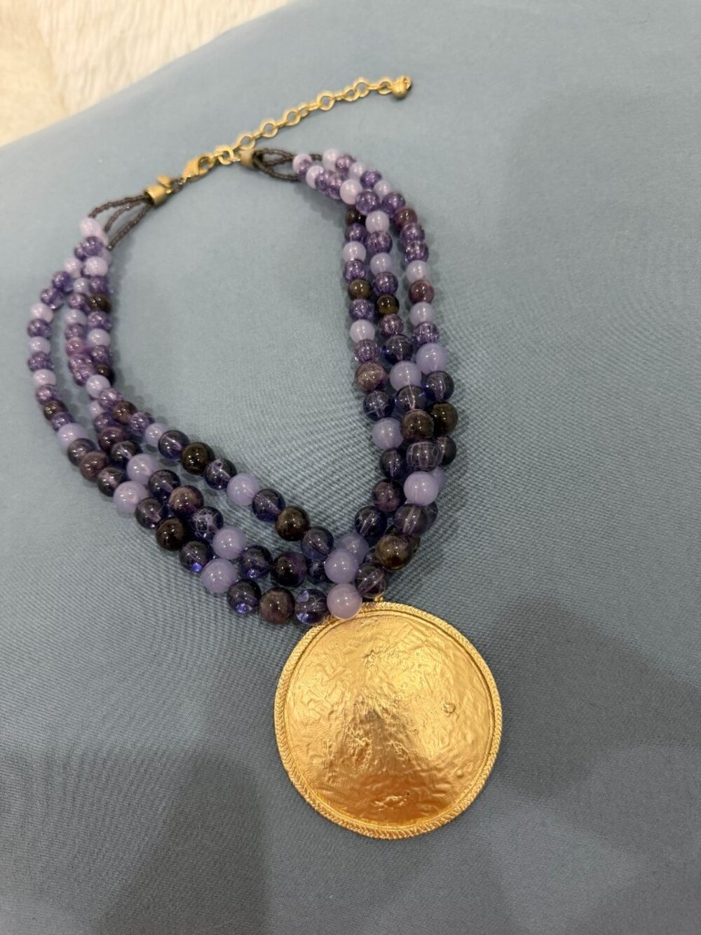 Chico's Multi-Strand Purple Statement Necklace